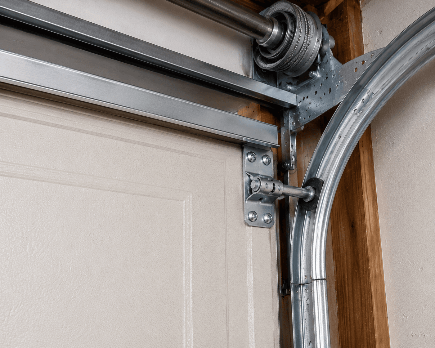 Garage door hardware restored after professional service