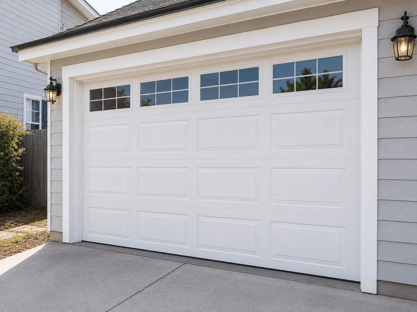 After garage door installation featuring a new insulated residential garage door enhancing curb appeal near Gem Heights