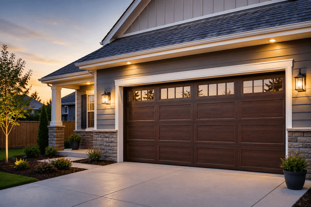 Garage door installation featuring a new residential garage door designed for lasting performance and enhanced curb appeal.