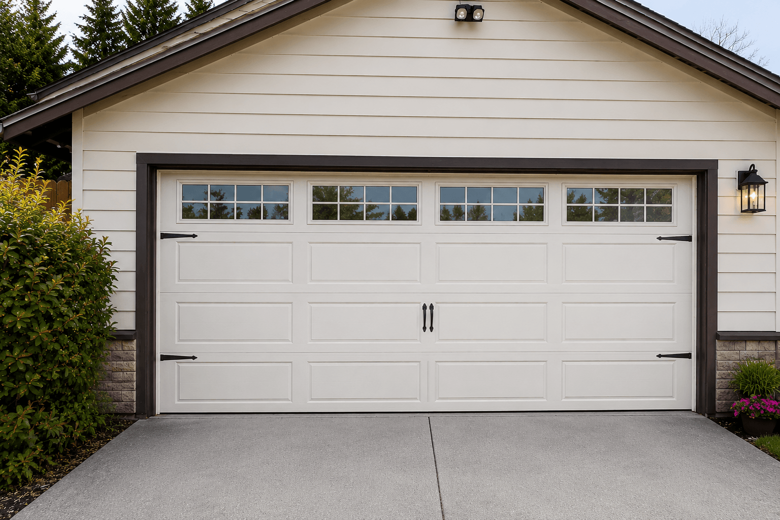 Modern garage with clean lines